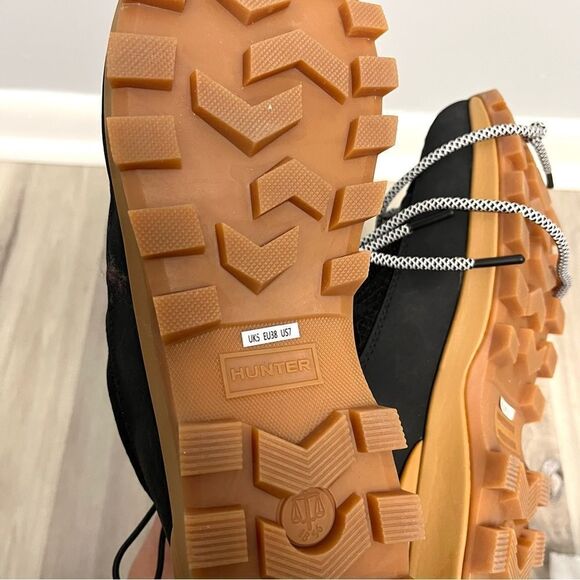 Hunter Boots Womens 9 Black Travel Explorer Lace-up Commando Water Resistant NWT - Picture 8 of 8